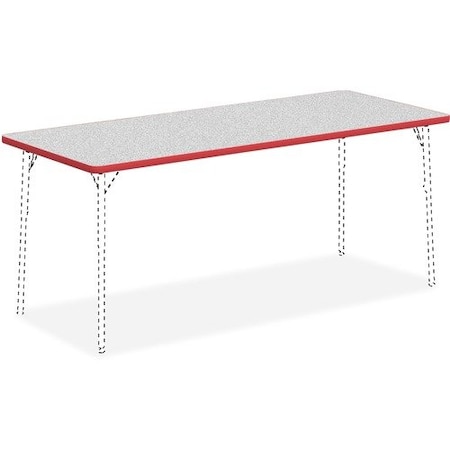 Lorell TABLETOP, ACTTY, 30X72, GY/RD LLR99921